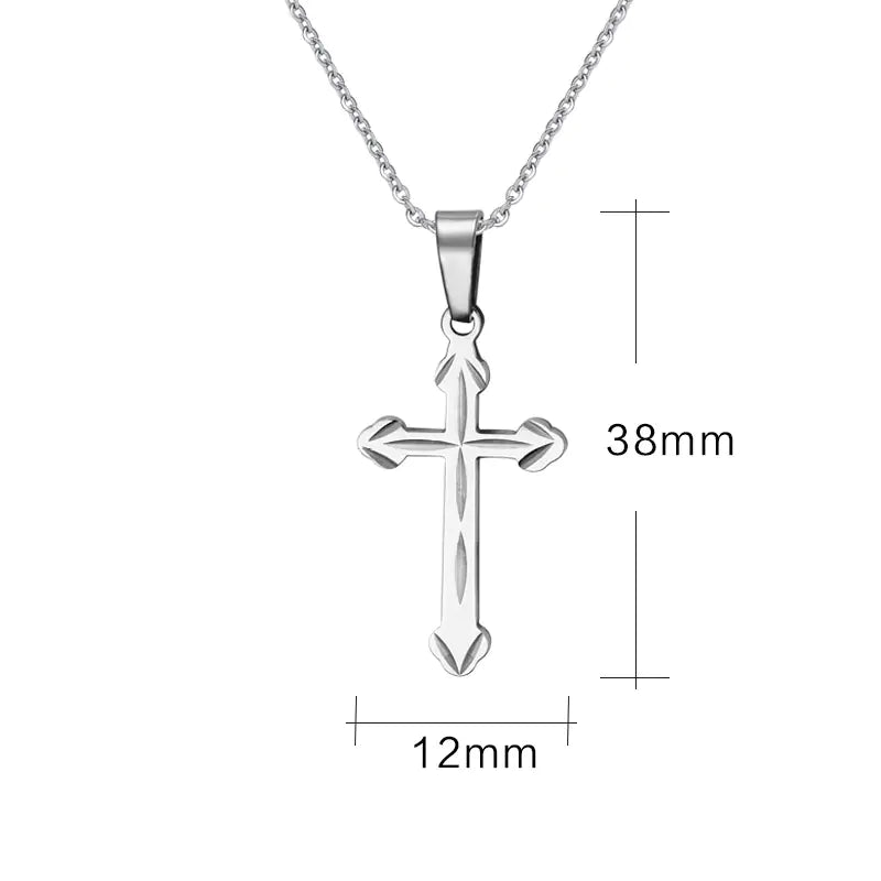 Titanium Steel Cross Necklace