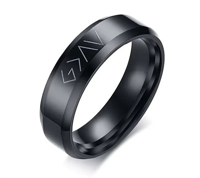 Stainless Steel "God>Highs/Lows" Ring